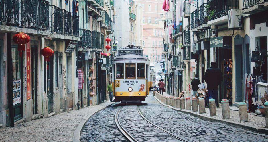 City train in Lisbon