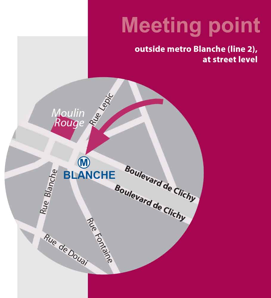 Montmartre paris walking map