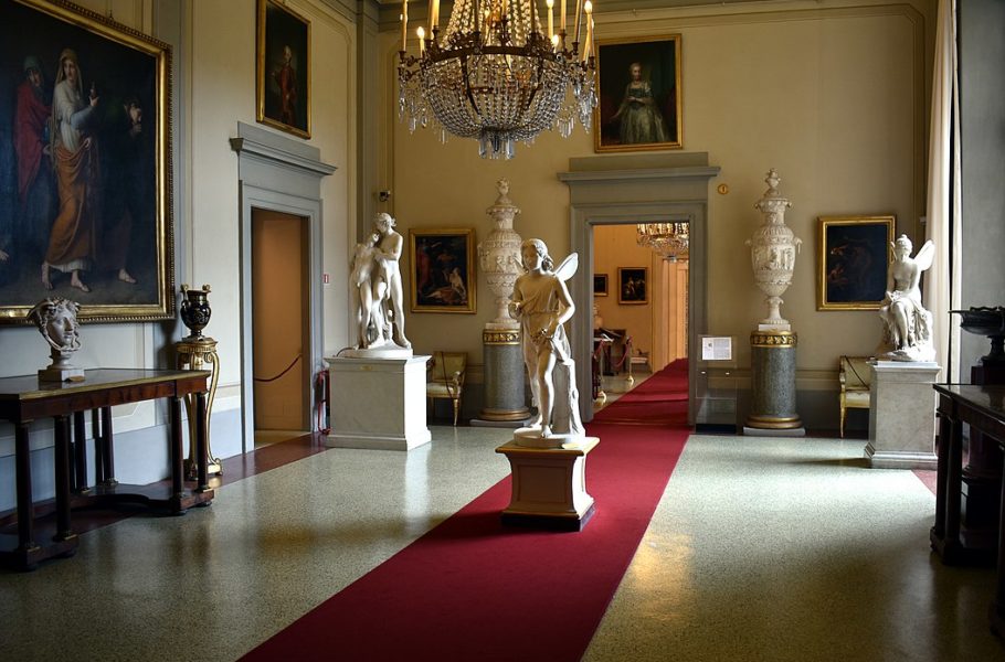 Room 1 of the Galleria d'Arte Moderna in the Palazzo Pitti in Florence