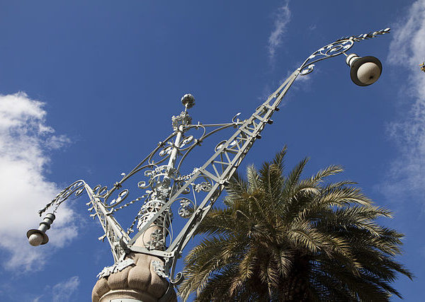 lamp post brackets and luminaires, Barcelona, Spain