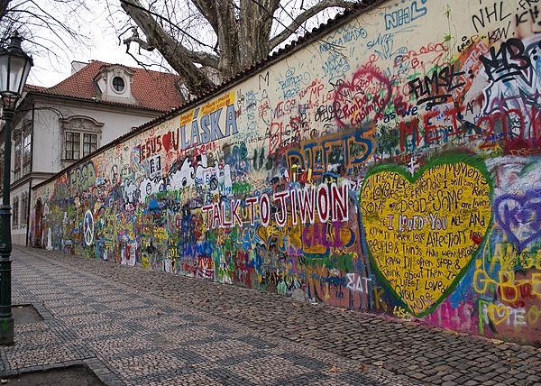 John Lennon Wall in Prague