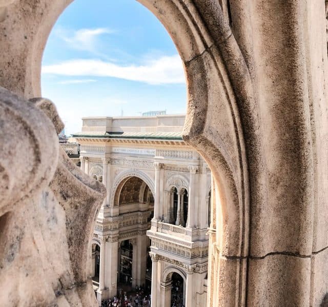 View from Duomo Cathedral in Milan