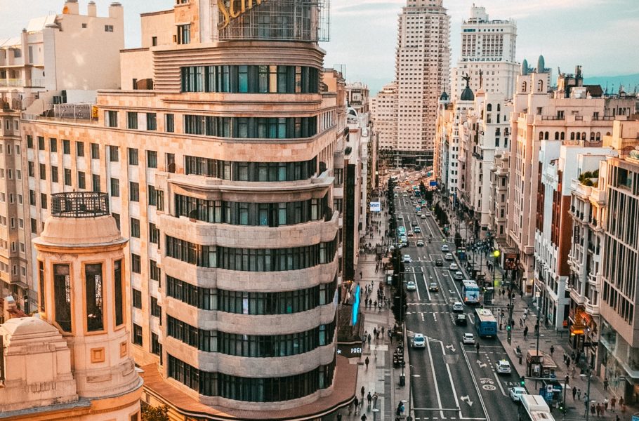 SUNSET IN GRAN VIA OF MADRID by Go to Jordi Moncasi's profile Jordi Moncasi - Unsplash