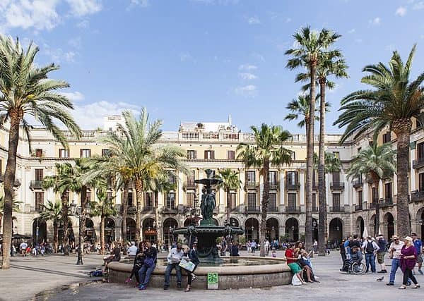 Plaça Reial,in the Gothic Quarter