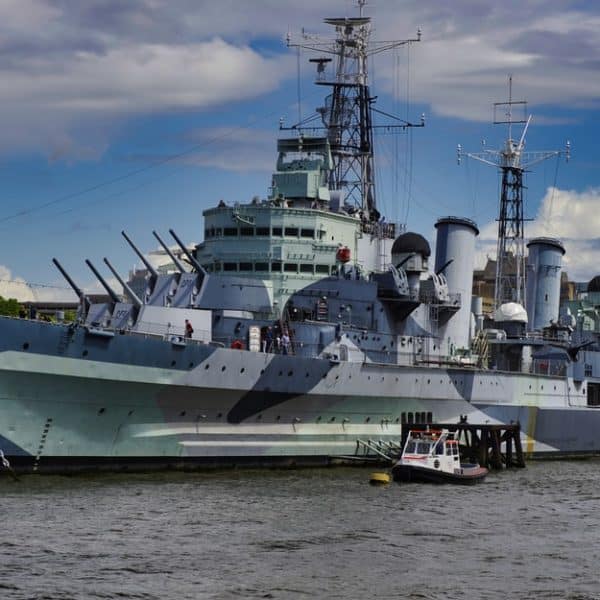HMS Belfast at River Thames in London