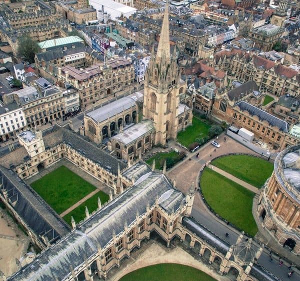 Ariel view of Oxford
