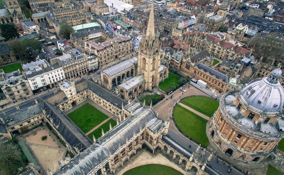 Ariel view of Oxford