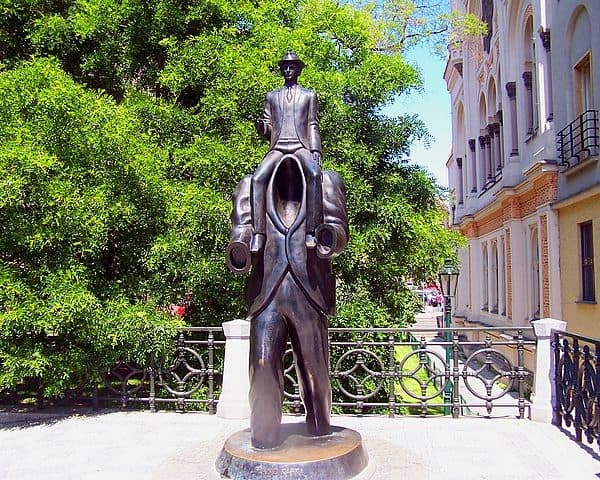 Kafka statue in Prague