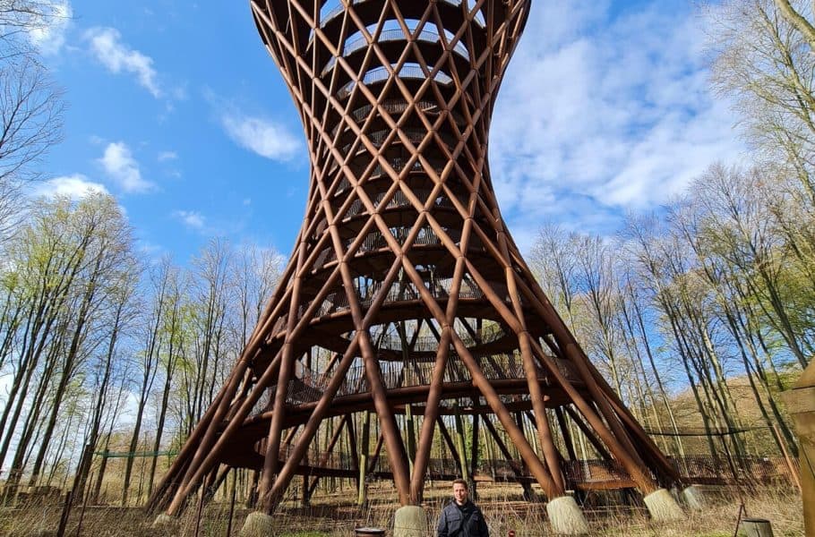 Photo op with the Forest Tower